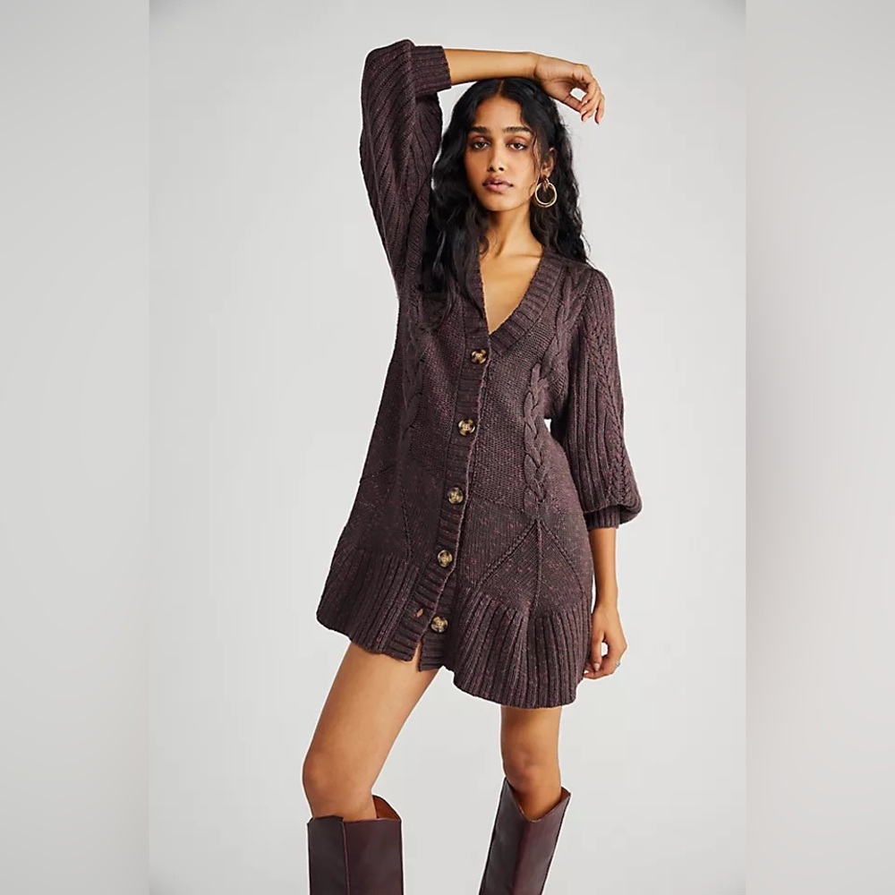 FREE PEOPLE Penelope Mini Dress in Plum Jam - Sold Out on REVOLVE